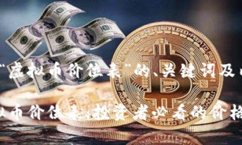 下面是关于“虚拟币价位表”的、关键词及内容大纲。

2023年虚拟币价位表：投资者必看的价格趋势与分析